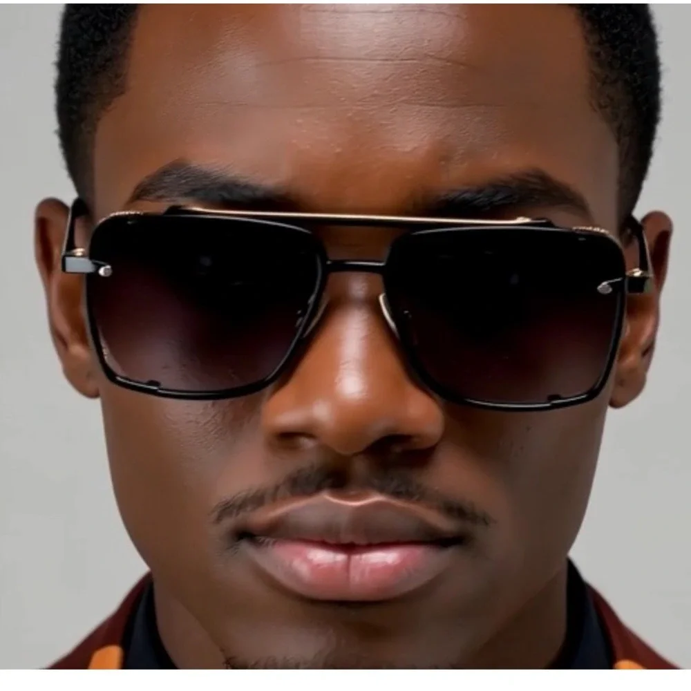 Sunglasses Side Shield Fashion Men Classic Hip Hop Classy Model Thick Black Lens